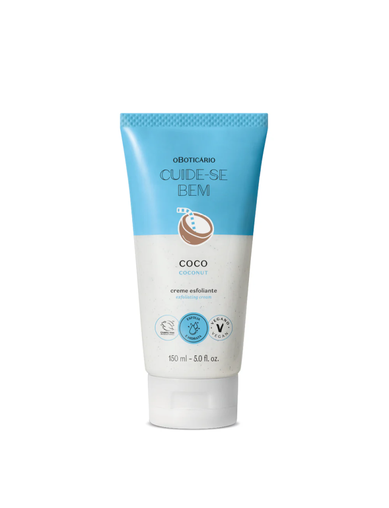 Creme Esfoliante Corporal Cuide-se Bem COCO, 150ml