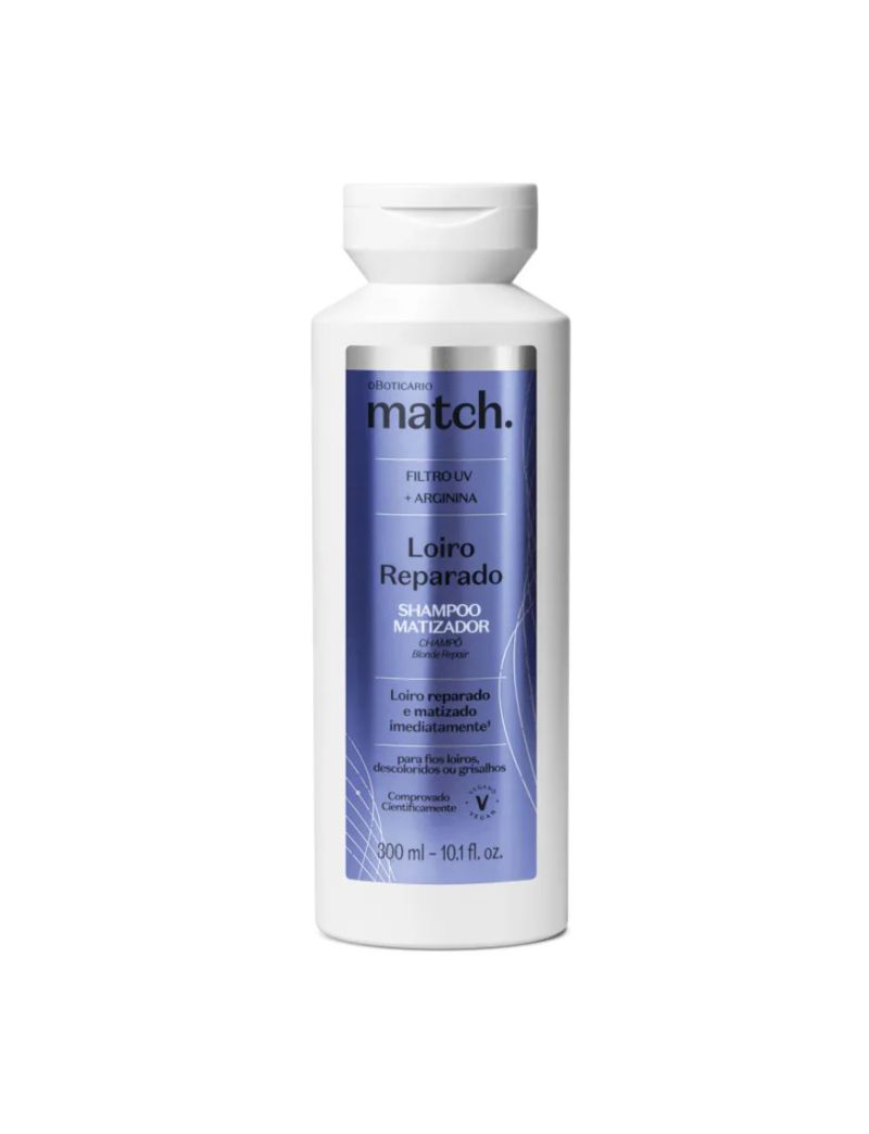 Shampoo Matizador Match Loiro Reparado, 300ml