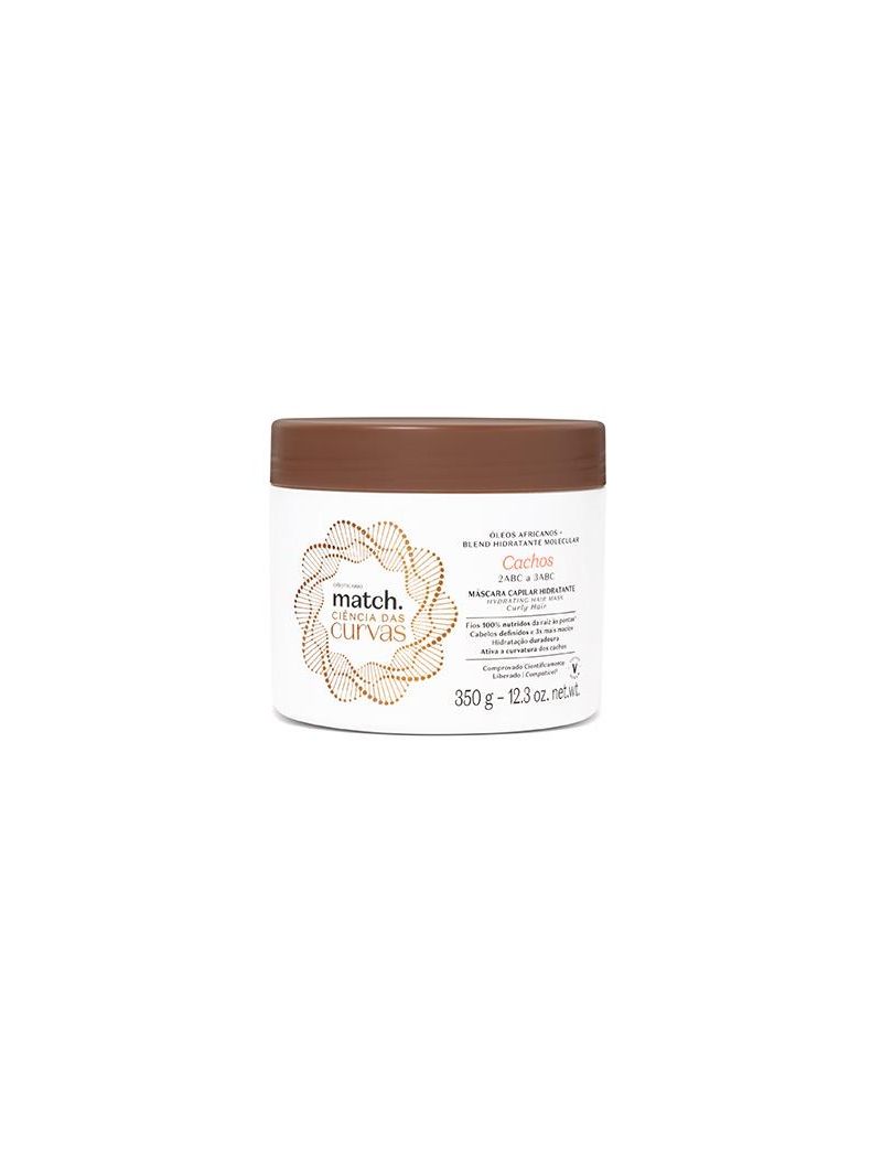 M&aacute;scara Capilar Hidratante Cachos Match Ci&ecirc;ncia das Curvas, 350g