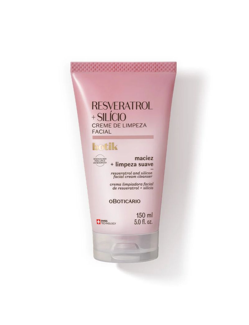 Creme de Limpeza Facial Botik Resveratrol E Sil&iacute;cio, 150ml