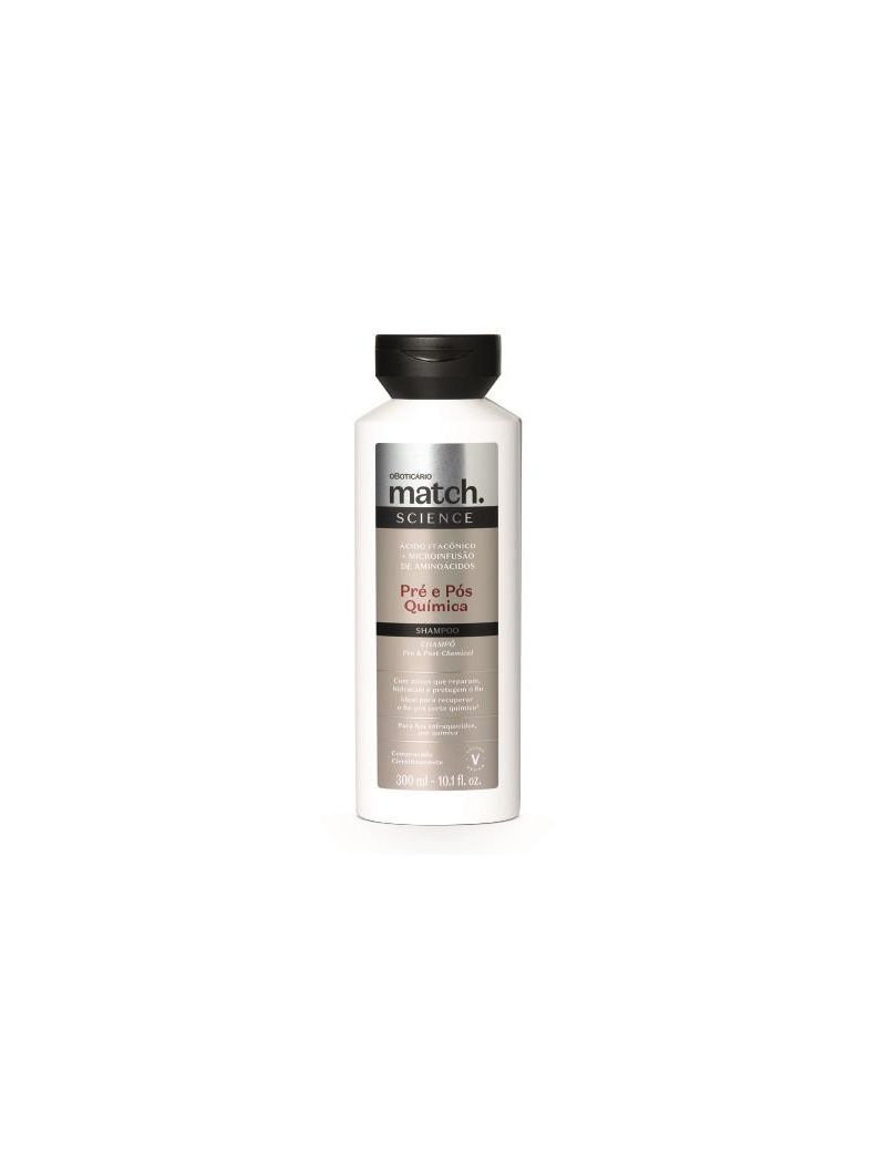 Shampoo Match Science Pr&eacute; e P&oacute;s-Qu&iacute;mica, 300ml