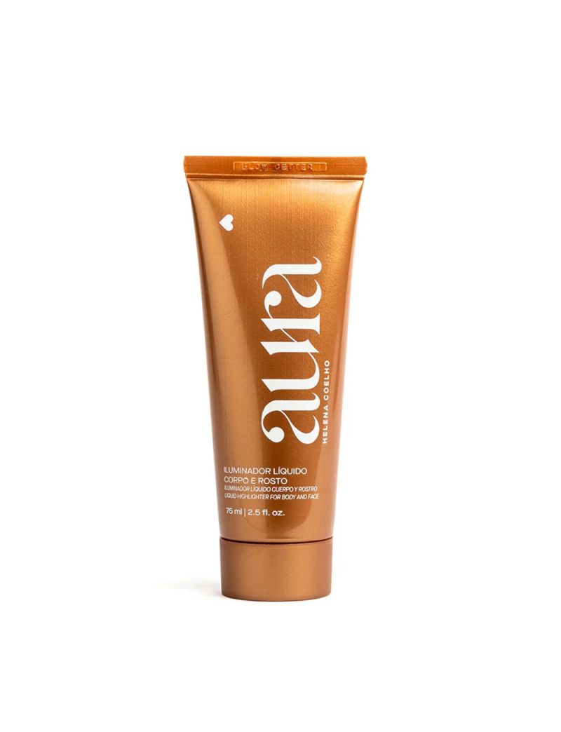 Iluminador L&iacute;quido Corpo e Rosto Aura by Helena Coelho, 75ml