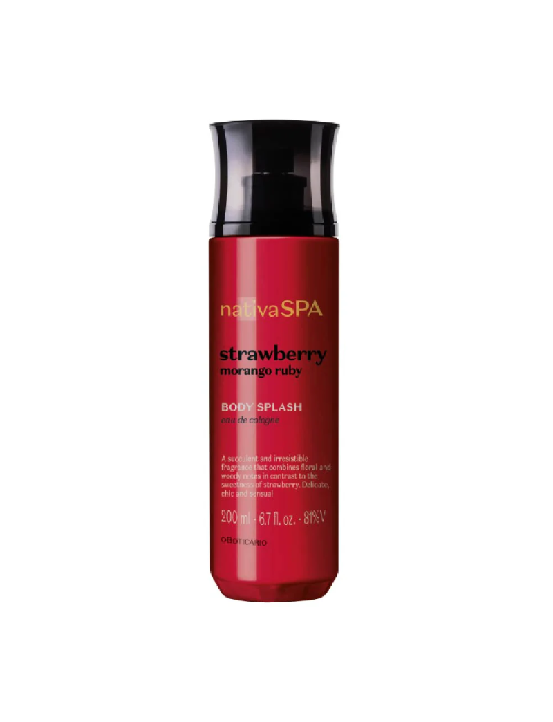 Body Splash Nativa Spa Morango Ruby, 200ml