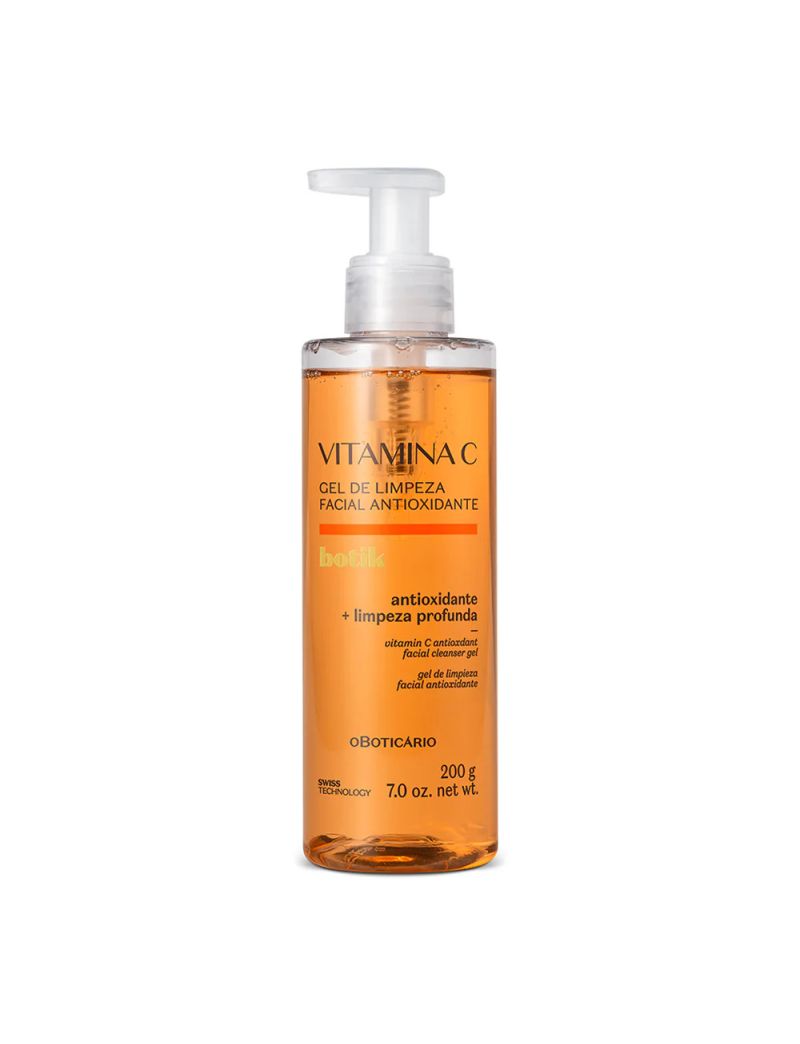 Botik Vitamina C Gel de Limpeza Facial Antioxidante, 200g