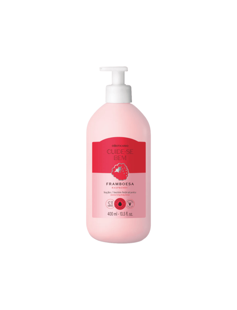Lo&ccedil;&atilde;o Hidratante Corporal Cuide-se Bem Framboesa, 400ml