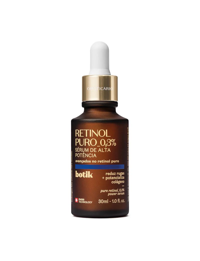 Retinol Puro 0,3% S&eacute;rum de Alta Pot&ecirc;ncia, Botik, 30ml