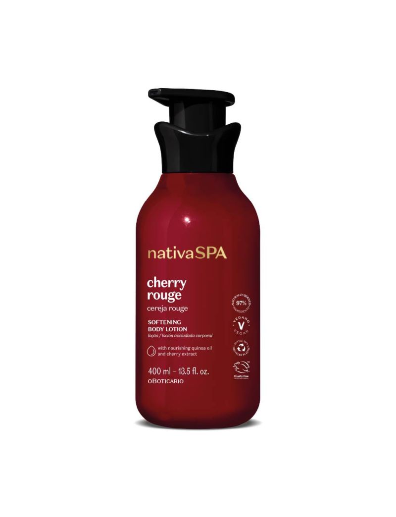 Lo&ccedil;&atilde;o Corporal Aveludada Nativa Spa Cereja Rouge 400ml