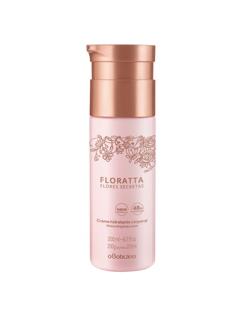 Creme Hidratante Corporal Floratta Flores Secretas, 200g
