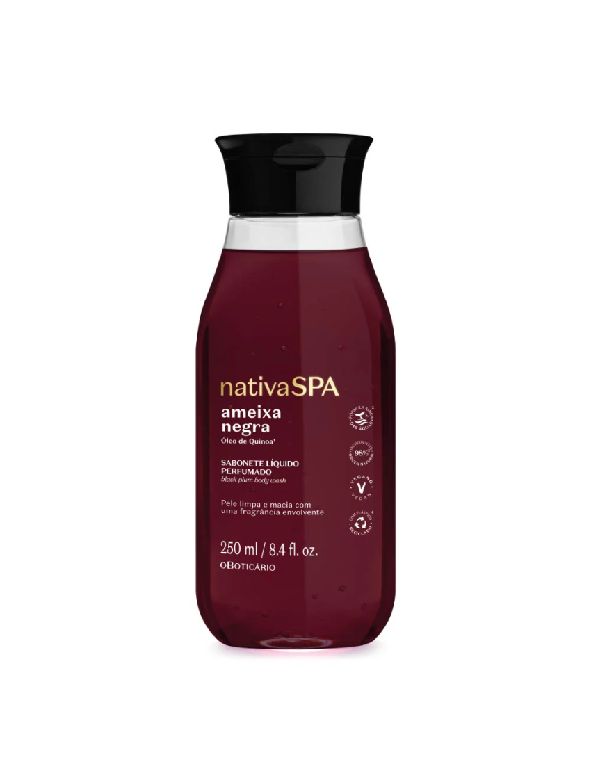 Sabonete Líquido Perfumado Nativa Spa Ameixa Negra, 250ml