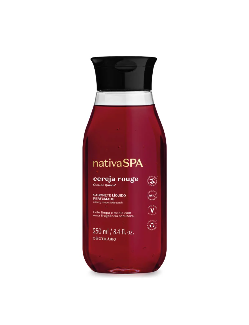 Sabonete Líquido Perfumado Nativa Spa Cereja Rouge 250ml