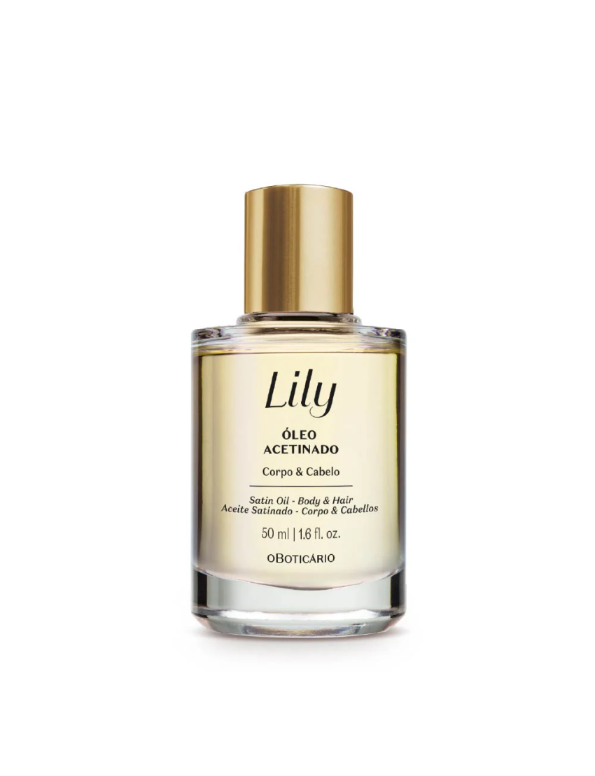Óleo Multifuncional Acetinado Corpo e Cabelo Lily, 50ml