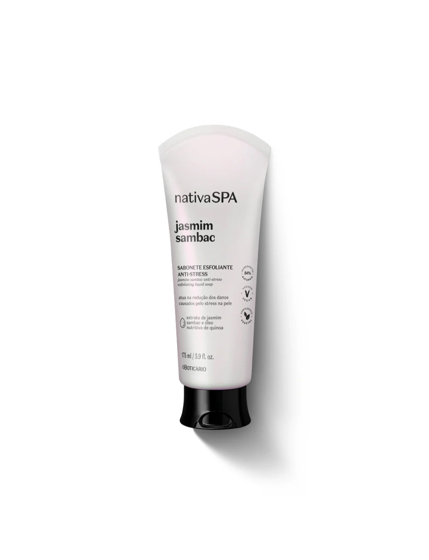 Sabonete Líquido Esfoliante Nativa Spa Jasmim Sambac, 175ml