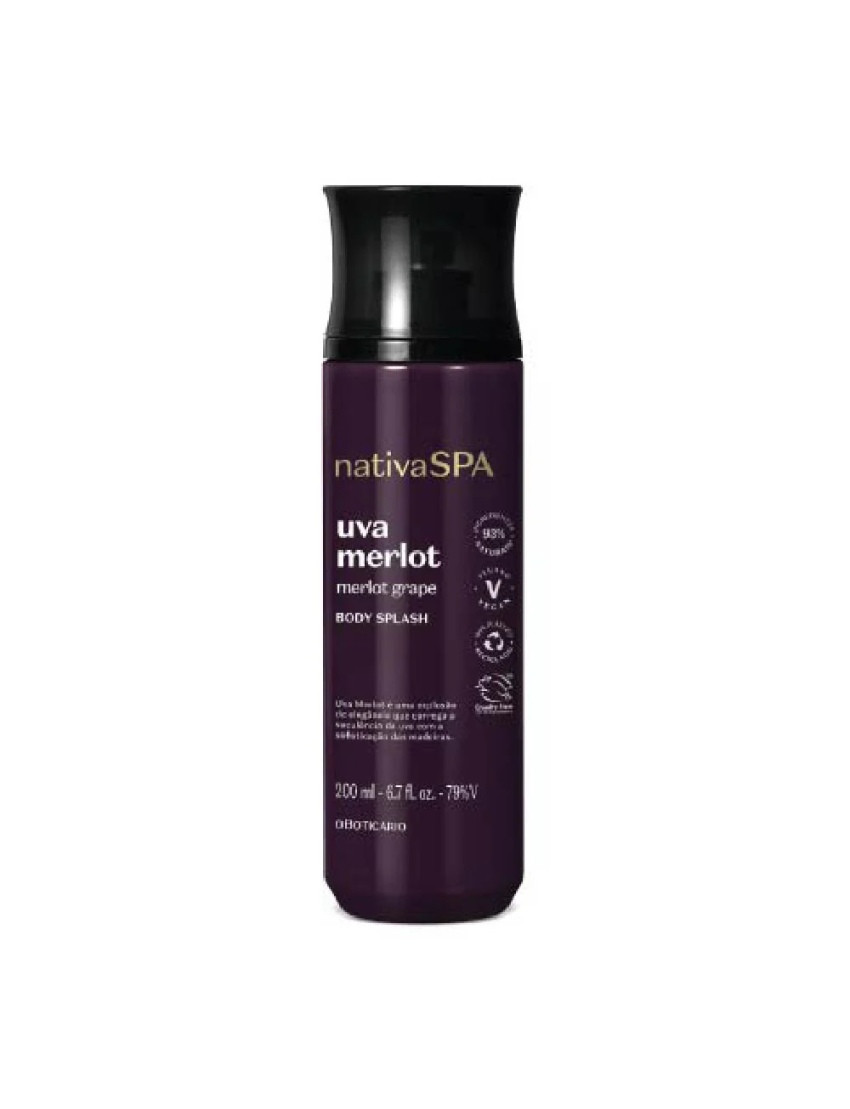 Body Splash Nativa Spa Uva Merlot, 200ml