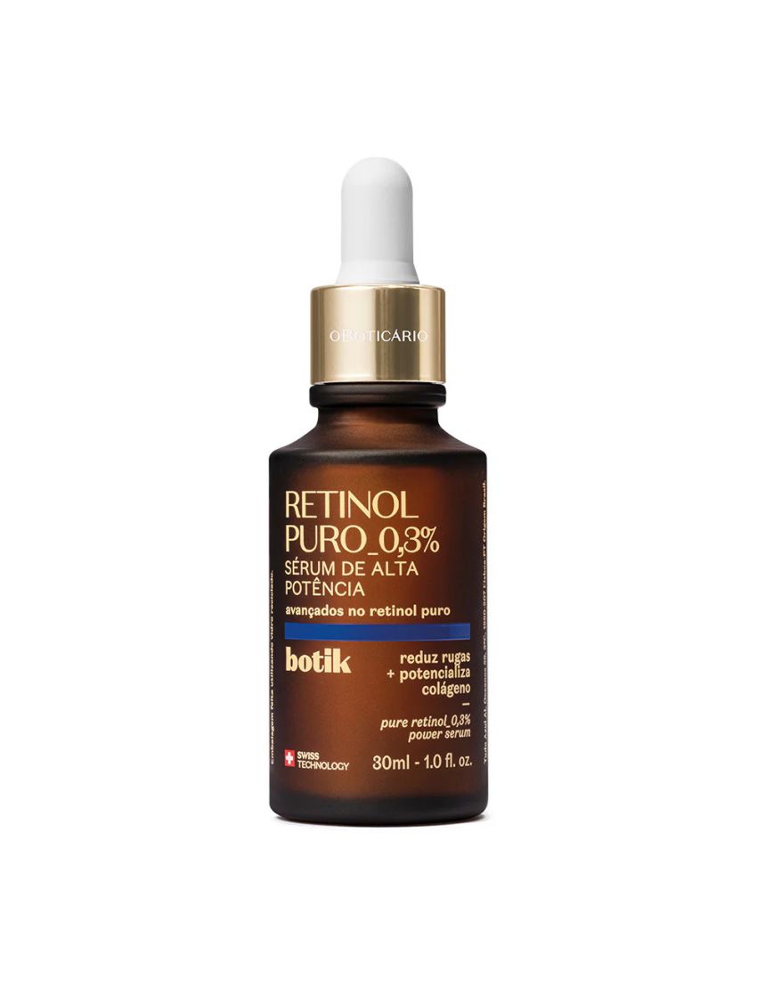 Retinol Puro 0,3% Sérum de Alta Potência, Botik, 30ml