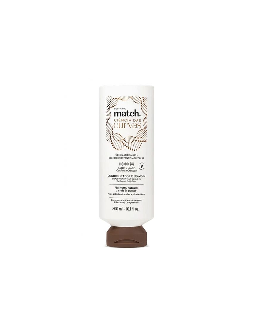 Condicionador E Leave-In Match Ciência das Curvas 300ml