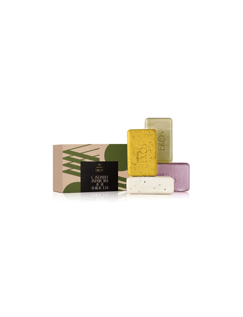 Sabonete em Barra Puro Cremoso e Esfoliante Ekos, 4*100g