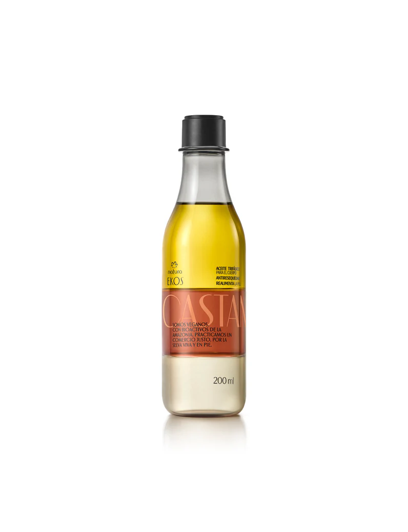 &Oacute;leo Trif&aacute;sico Corporal Ekos Castanha, 200ml