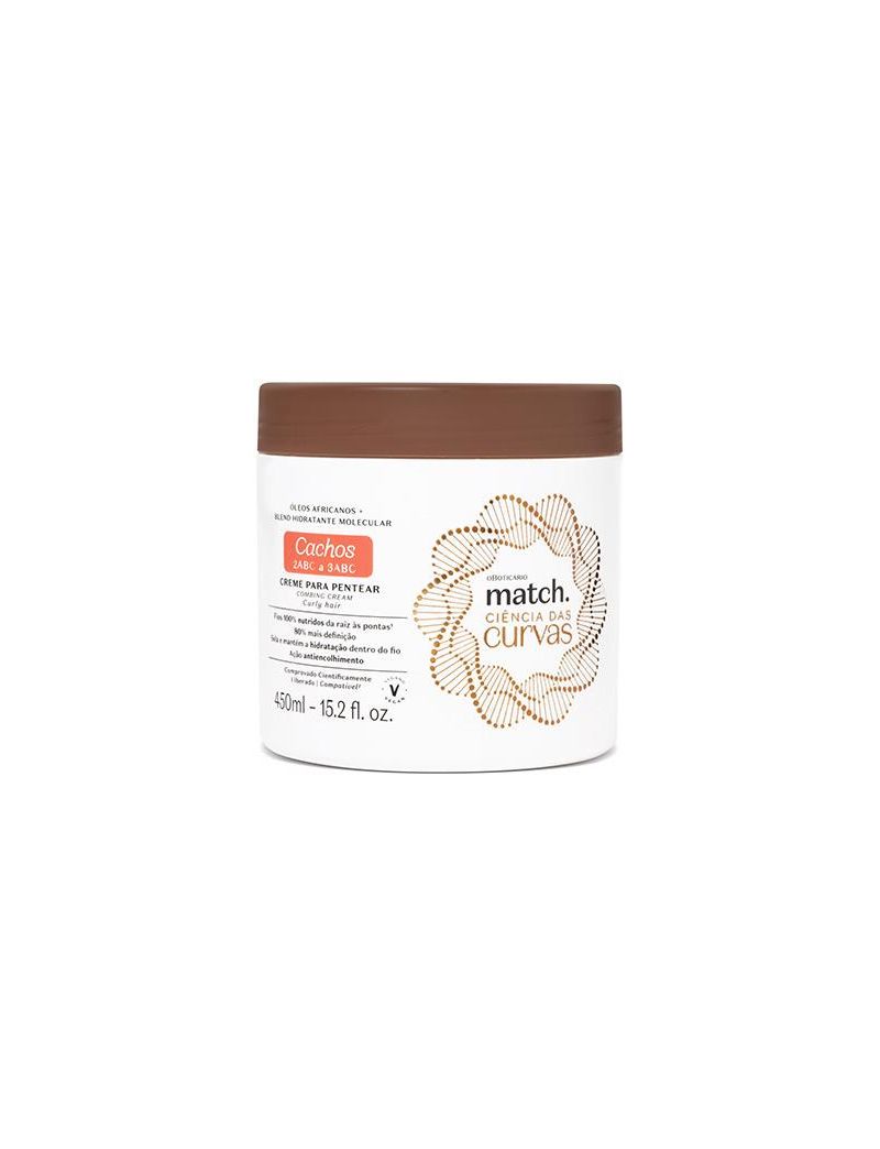 Creme para Pentear Cachos Match Ci&ecirc;ncia das Curvas, 450ml