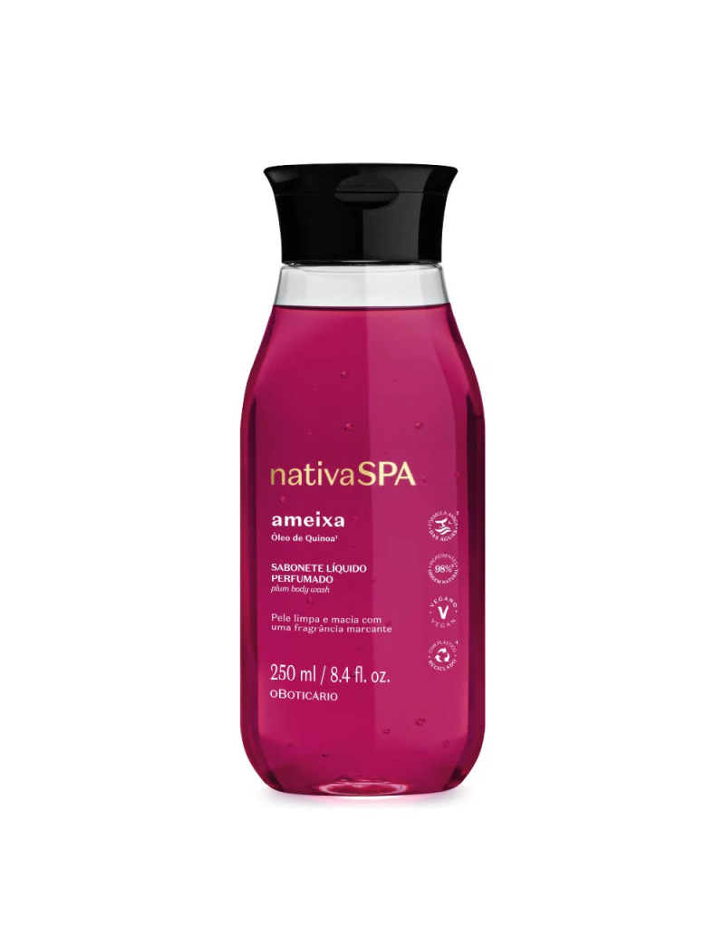 Sabonete L&iacute;quido Perfumado Nativa Spa Ameixa, 250ml