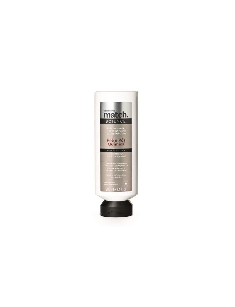 Condicionador Match Science Pr&eacute; e P&oacute;s-Qu&iacute;mica, 280ml