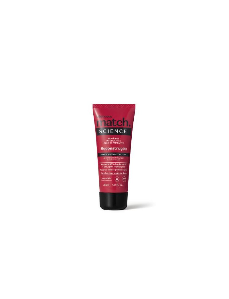 Ampola Capilar Match Science Reconstru&ccedil;&atilde;o, 30ml