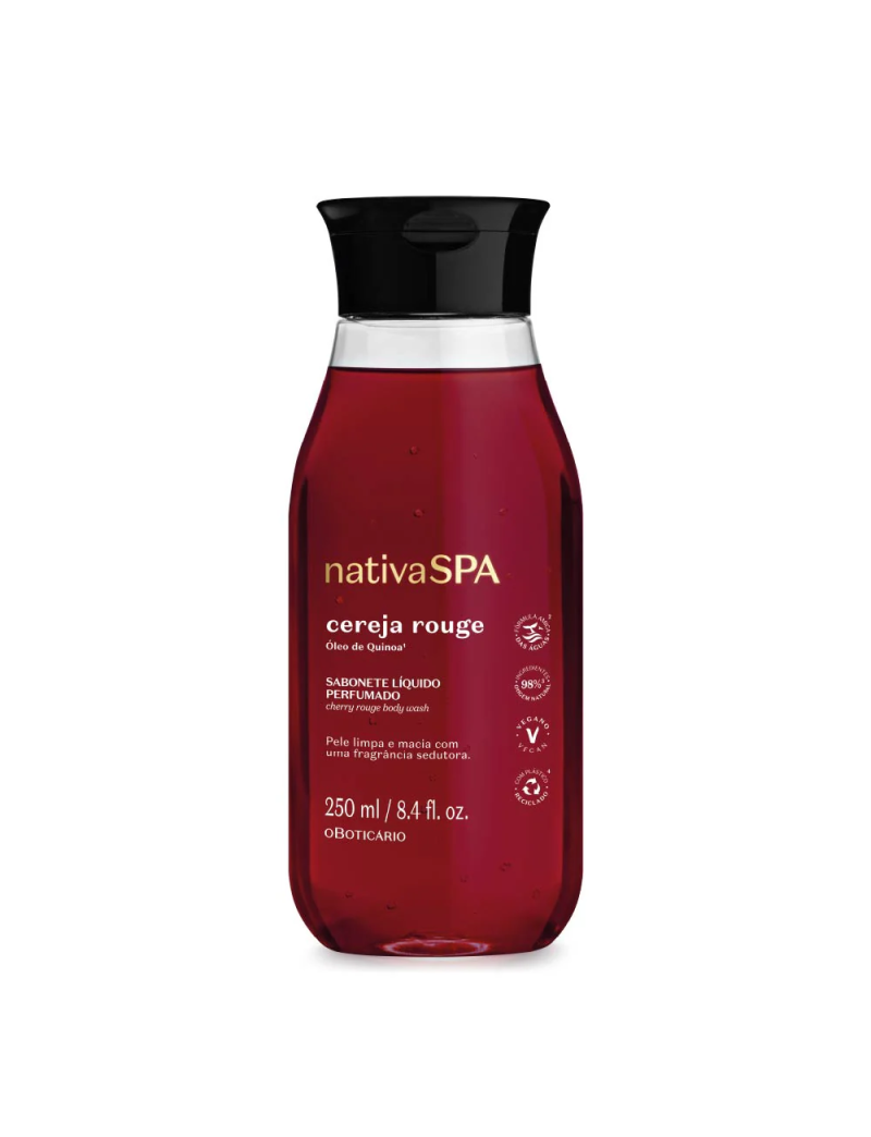 Sabonete L&iacute;quido Perfumado Nativa Spa Cereja Rouge 250ml