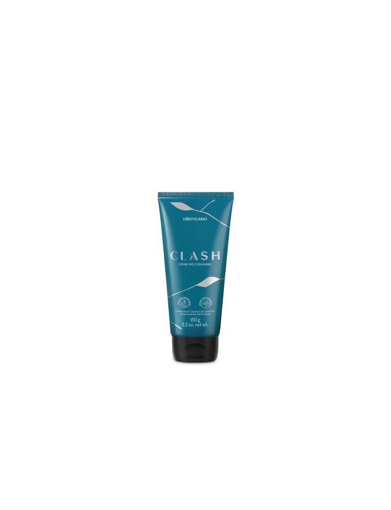 Creme Pr&eacute; E P&oacute;s-Barba Clash O Botic&aacute;rio, 150g
