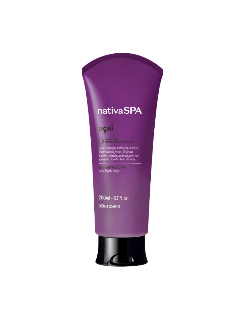 Sabonete L&iacute;quido Nativa Spa A&ccedil;a&iacute;, 200ml