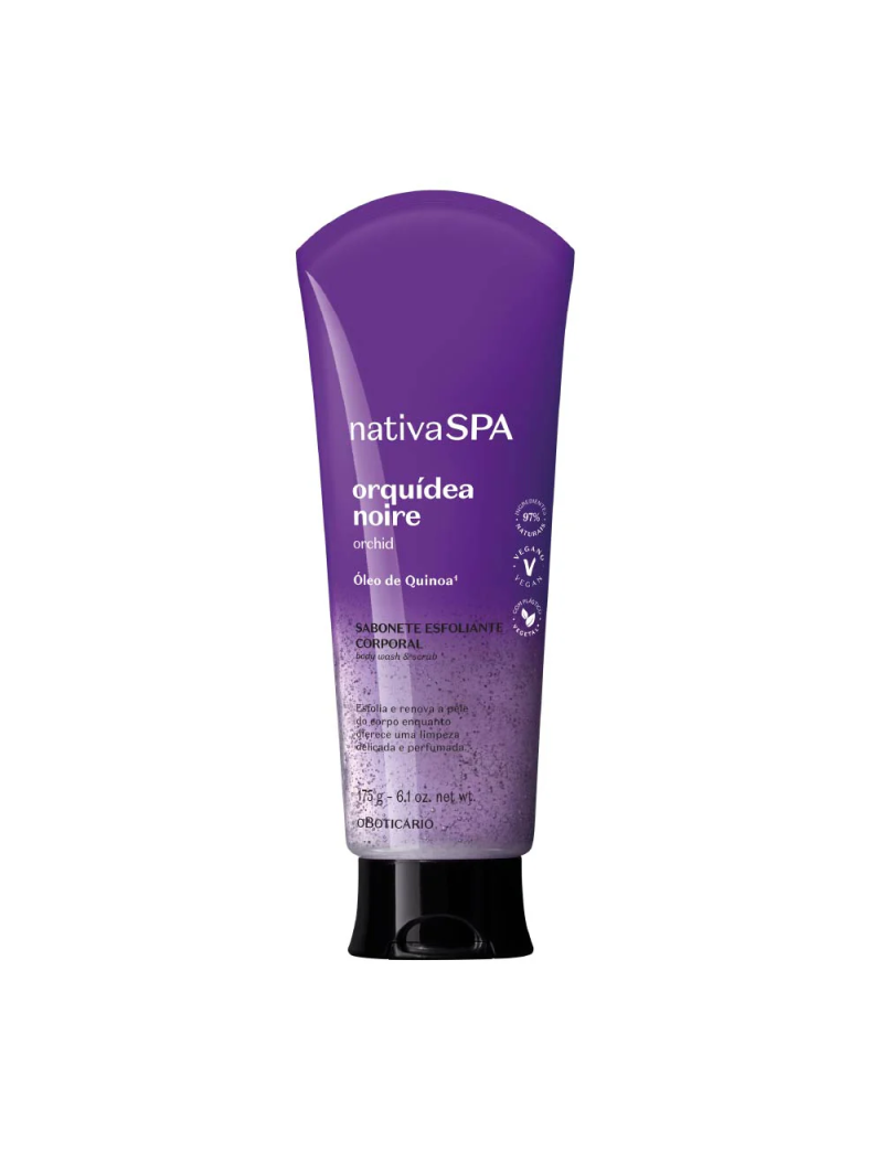 Sabonete Corporal Esfoliante Nativa Spa Orqu&iacute;dea Noire, 175ml