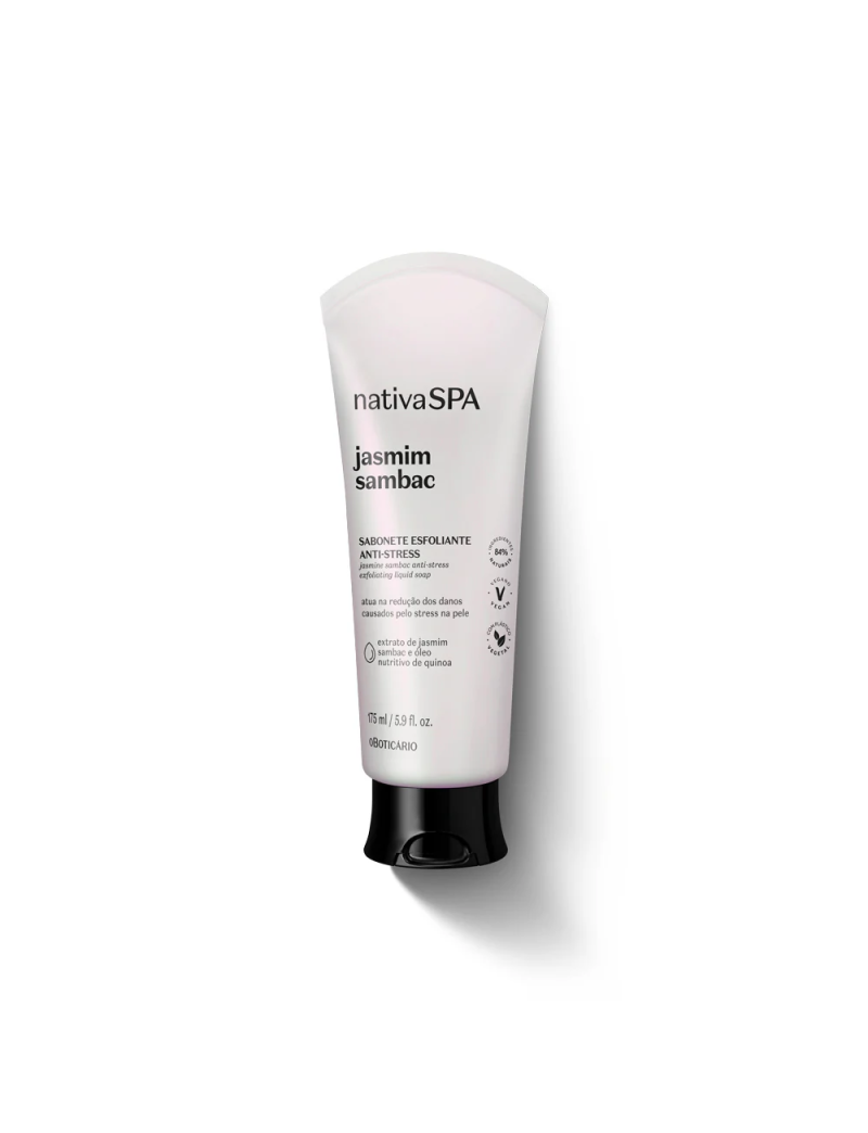 Sabonete L&iacute;quido Esfoliante Nativa Spa Jasmim Sambac, 175ml