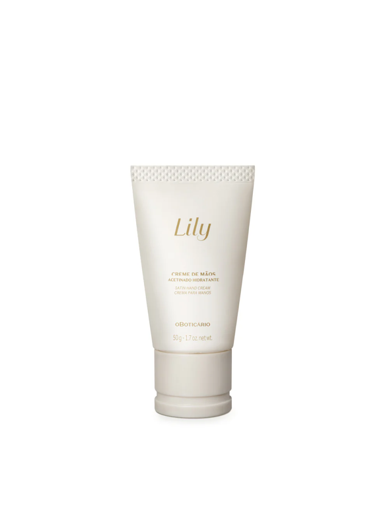 Creme de M&atilde;os Acetinado Hidratante Lily, 50g