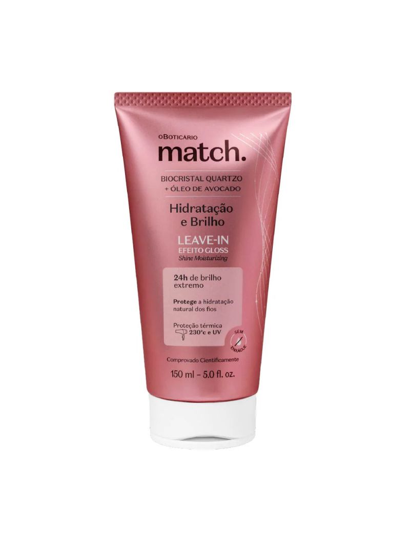 Leave-In Efeito Gloss Match Hidrata&ccedil;&atilde;o e Brilho 150ml