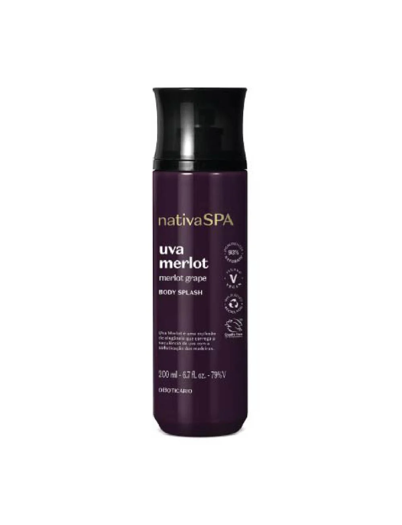 Body Splash Nativa Spa Uva Merlot, 200ml